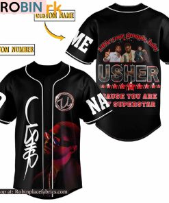 Usher Ill Be Your Groupie Baby Cause You Are My Superstar Custom Baseball Jersey Usher Ill Be Your Groupie Baby Cause You Are My Superstar Custom Baseball Jersey