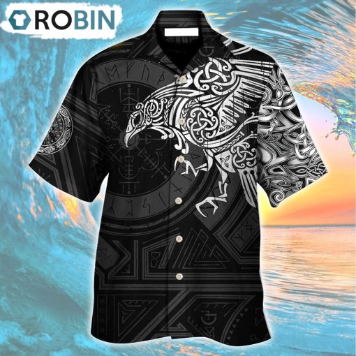 Viking Valhalla The Ravens Hawaiian Shirt, Gìt for Summer Shirt