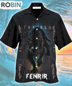 Viking Wolf Fenrir Hawaiian Shirt, Gìt for Summer Shirt