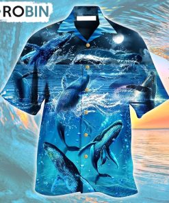 Whale Love Ocean Hawaiian Shirt, Gìt for Summer Shirt
