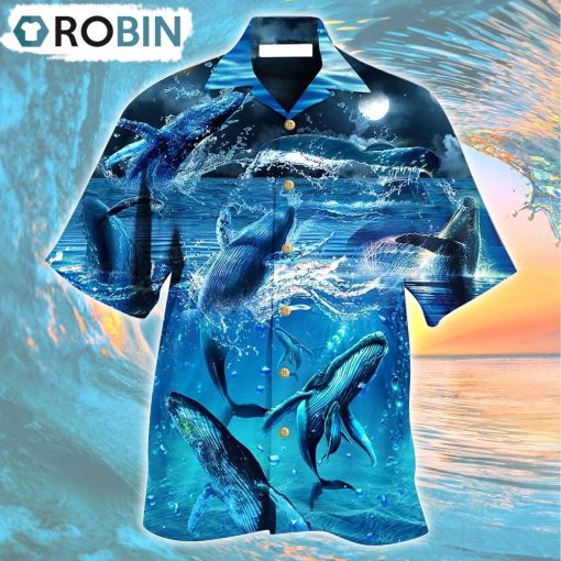Whale Love Ocean Hawaiian Shirt, Gìt for Summer Shirt
