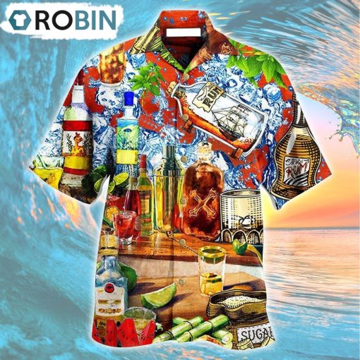Wine Strong Like Rum Better With Rum Hawaiian Shirt, Gìt for Summer Shirt