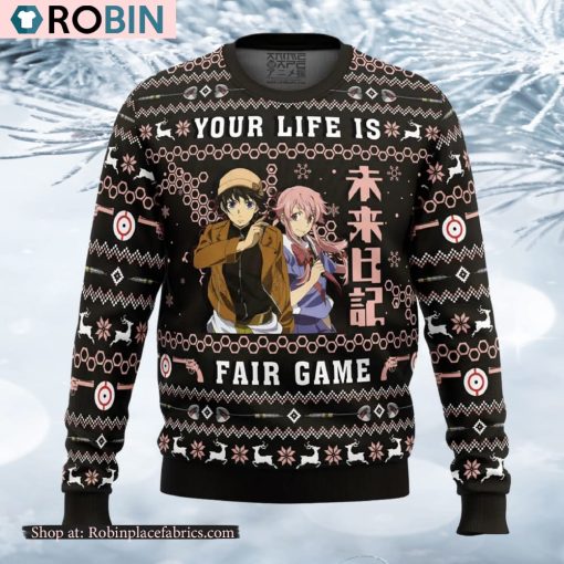 Your Life is Fair Game Ugly Christmas Sweater