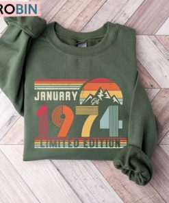 1974 Birthday Sweatshirt , 1974 Birthday Year Number Short Sleeve Tee Tops