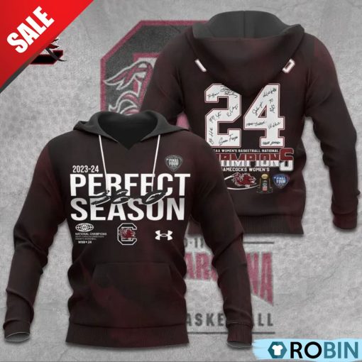 2023-2024 Perfect Season South Carolina Gamecocks Women’s Basketball National Champions Hoodie