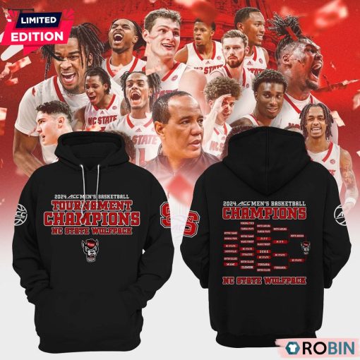 2024 ACC Men’s Basketball Tournament Champions NC State Wolfpack Hoodie