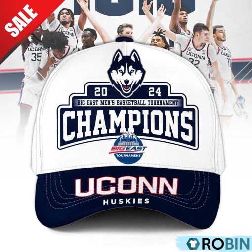 2024 Big East Men’s Basketball Tournament Champions Uconn Huskies Classic Cap – White