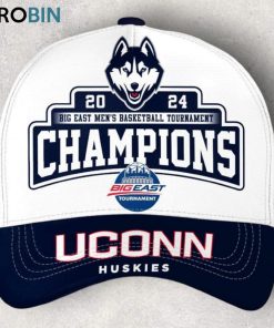 2024 Big East Men’s Basketball Tournament Champions Uconn Huskies Classic Cap   White