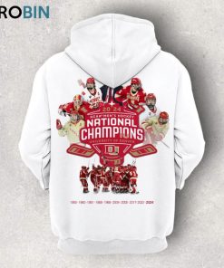 2024 NCAA Division I Men’s Ice Hockey National Champions Denver Hockey 3D Hoodie and Zip up   White