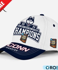 2024 NCAA Men’s Basketball National Champions Uconn Huskies Classic Cap – White