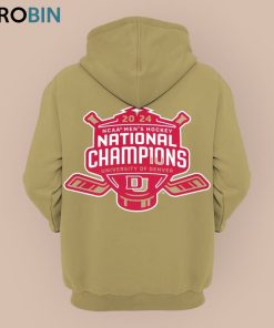 2024 NCAA Men’s Hockey National Champions University Of Denver 3D Hoodie and Zip up