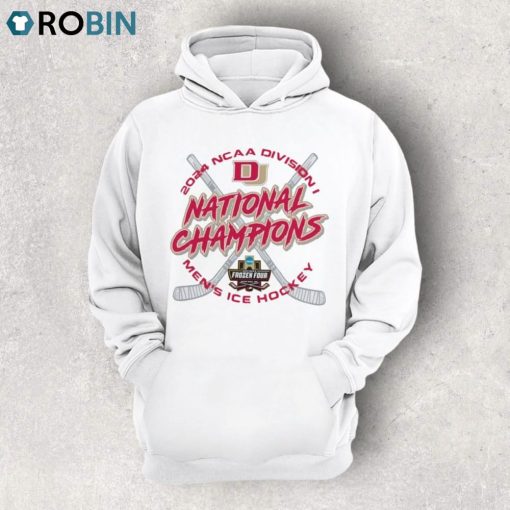 2024 NCAA Men’s Hockey National Champions University Of Denver 3D Hoodie and Zip up   White