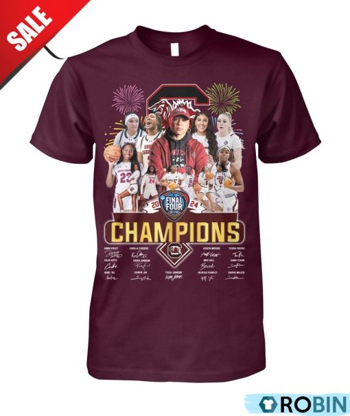 2024 Women’s Final Four Champions South Carolina Gamecocks Unisex Shirt, Hoodie