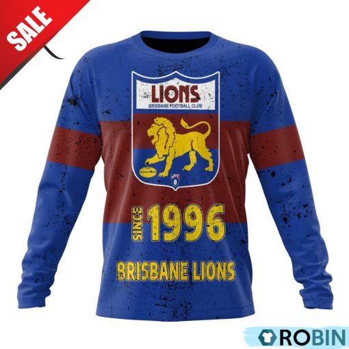 AFL Brisbane Lions Special Retro Heritage Design Hoodie