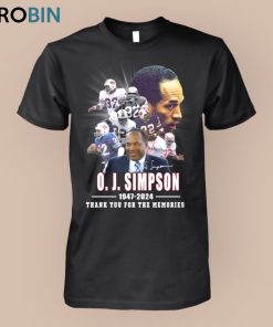 77 Years Of 1947 2024 O. J. Simpson Thank You For The Memories Unisex Shirt