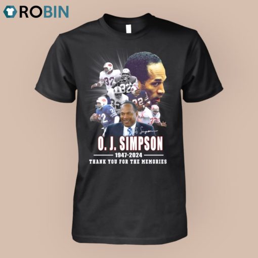 77 Years Of 1947 2024 O. J. Simpson Thank You For The Memories Unisex Shirt