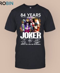 84 Years 1980 2024 Joker Thank You For The Memories Unisex Shirt