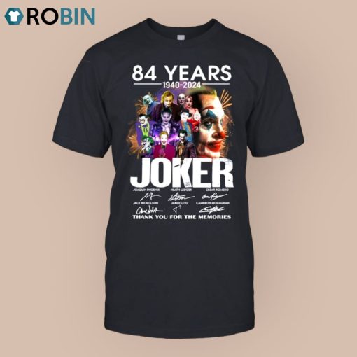 84 Years 1980 2024 Joker Thank You For The Memories Unisex Shirt