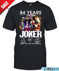 84 Years 1980-2024 Joker Thank You For The Memories Unisex Shirt, Hoodie