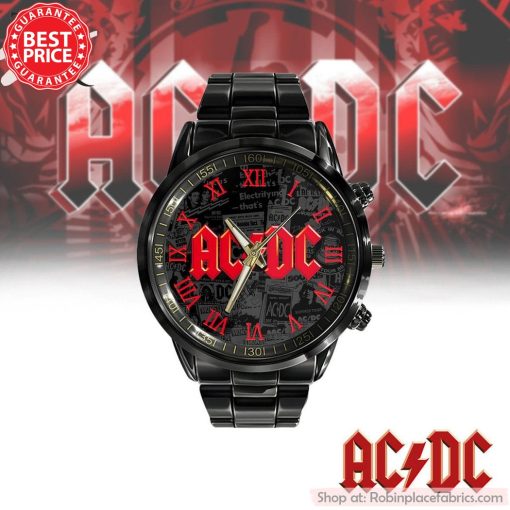 ACDC Band Black Stainless Steel Watch
