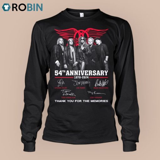 Aerosmith 54th Anniversary 1970 2024 Thank You For The Memories Unisex Shirt
