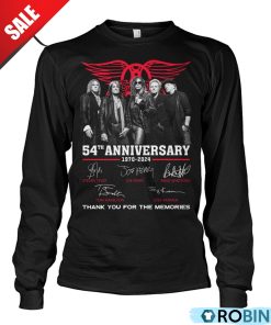 Aerosmith 54th Anniversary 1970-2024 Thank You For The Memories Unisex Shirt, Hoodie