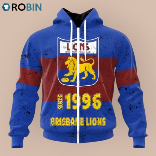 AFL Brisbane Lions Special Retro Heritage Design Hoodie