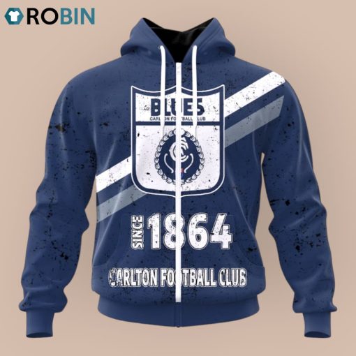 AFL Carlton Football Club Special Retro Heritage Design Hoodie