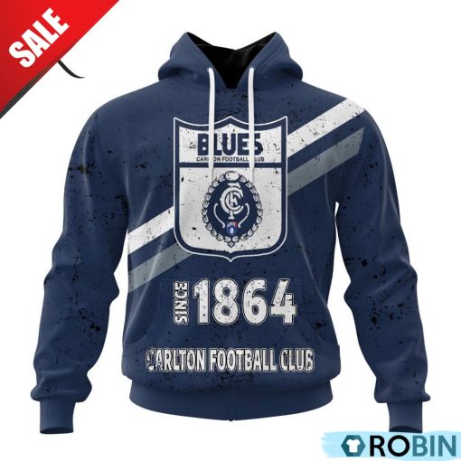 AFL Carlton Football Club Special Retro Heritage Design Hoodie