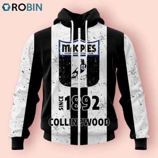 AFL Collingwood Football Club Special Retro Heritage Design Hoodie