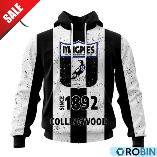 AFL Collingwood Football Club Special Retro Heritage Design Hoodie