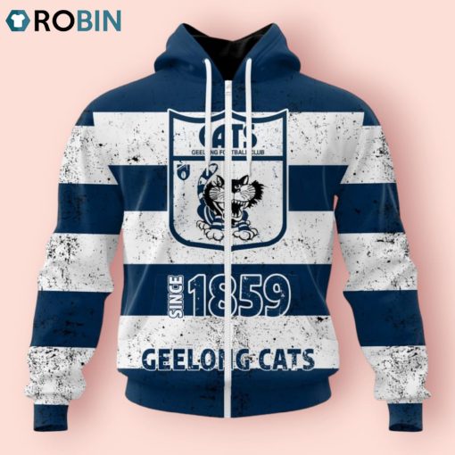 AFL Geelong Cats Special Retro Heritage Design Hoodie