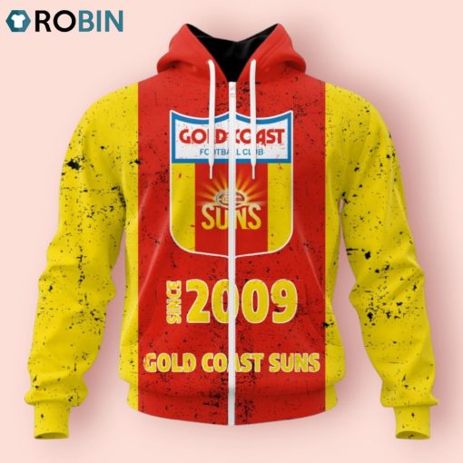 AFL Gold Coast Suns Special Retro Heritage Design Hoodie