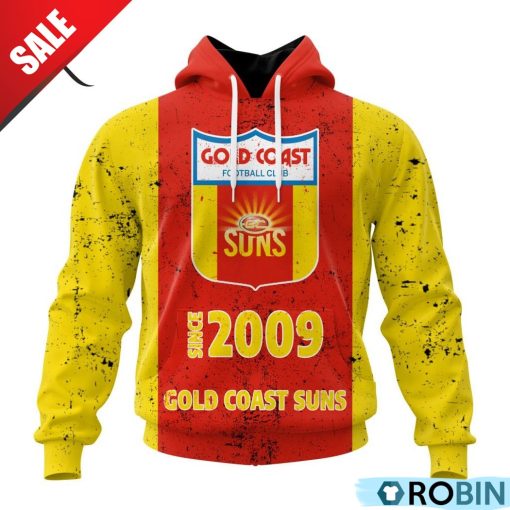 AFL Gold Coast Suns Special Retro Heritage Design Hoodie