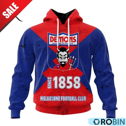 AFL Melbourne Football Club Special Retro Heritage Design Hoodie