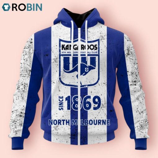 AFL North Melbourne Football Club Special Retro Heritage Design Hoodie