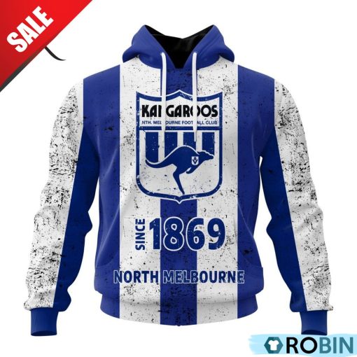 AFL North Melbourne Football Club Special Retro Heritage Design Hoodie