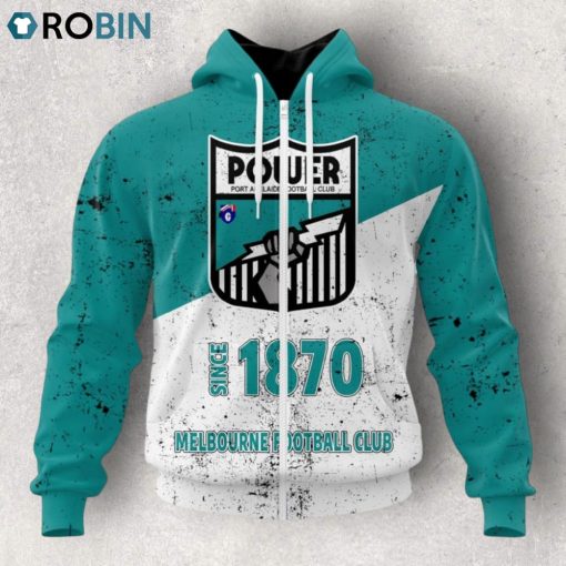 AFL Port Adelaide Football Club Special Retro Heritage Design Hoodie