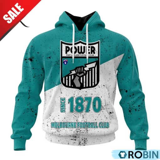 AFL Port Adelaide Football Club Special Retro Heritage Design Hoodie