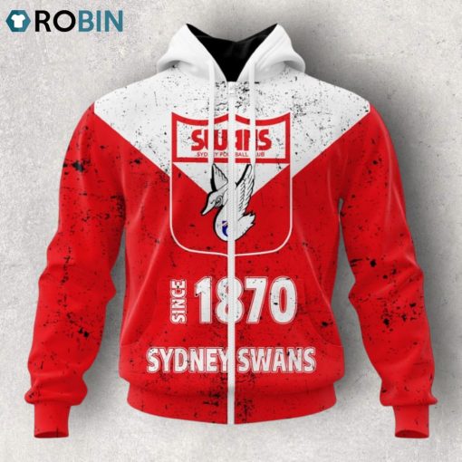 AFL Sydney Swans Special Retro Heritage Design Hoodie