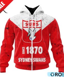 AFL Sydney Swans Special Retro Heritage Design Hoodie