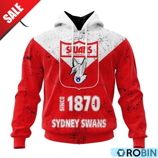 AFL Sydney Swans Special Retro Heritage Design Hoodie