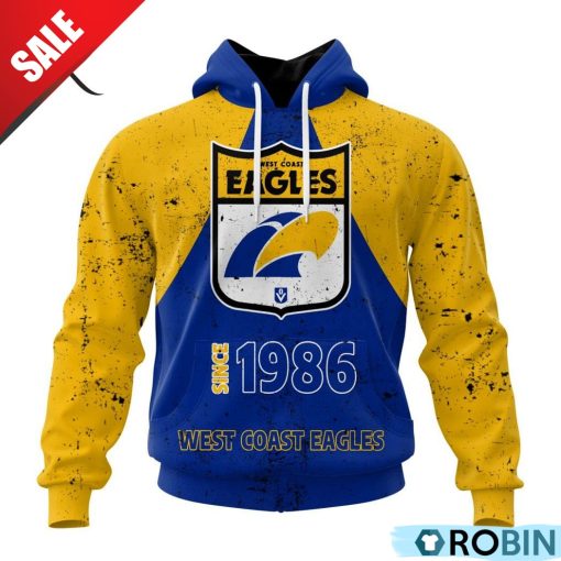 AFL West Coast Eagles Special Retro Heritage Design Hoodie