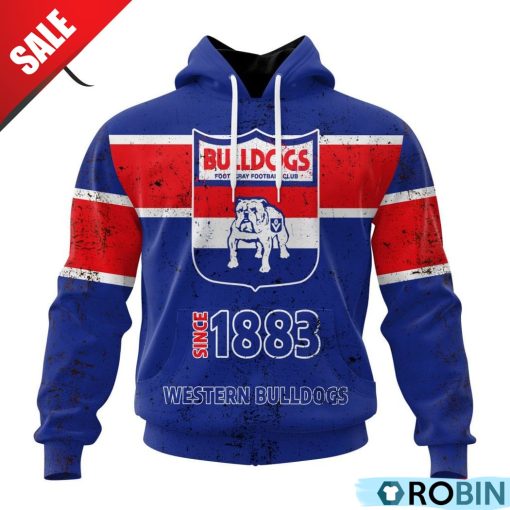 AFL Western Bulldogs Special Retro Heritage Design Hoodie
