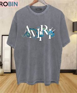 Amiri Overlapping Letter Dragon Print Vintage Short Sleeve Long Sleeve