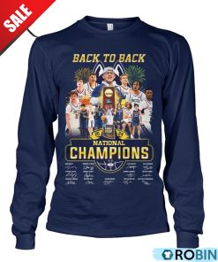 Back To Back 2024 National Champions Uconn Huskies Unisex Shirt, Hoodie