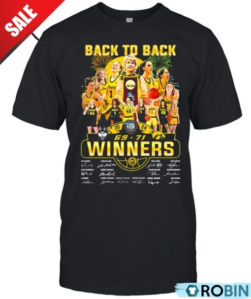 Back To Back 2024 Winners Iowa Hawkeyes 71 – 69 Uconn Huskies
