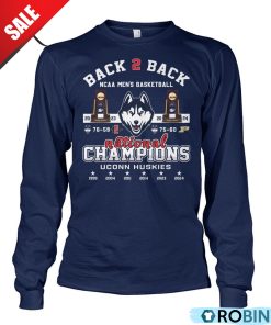 Back To Back NCAA Men’s Basketball National Champions 2023-2024 Uconn Huskies Unisex Shirt, Hoodie