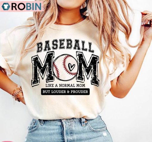 Baseball Mom Shirt, Proud Baseball Mom Hoodie Sweater