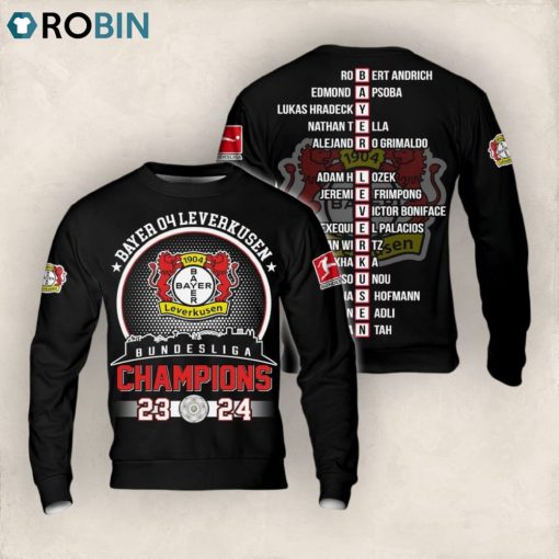 Bayer 04 Leverkusen Bundesliga Champions 23 24 Hoodie